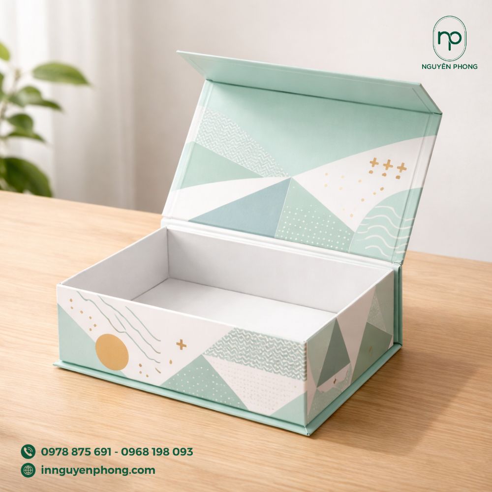 In hộp giấy nắp nam châm theo yêu cầu